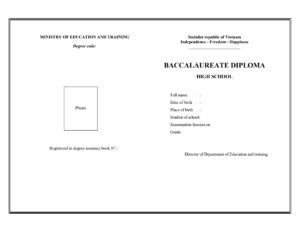 Dịch Bằng tốt nghiệp Trung học phổ thông sang tiếng Anh